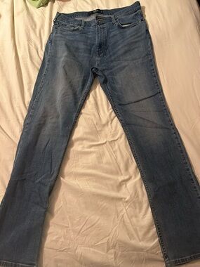 Hollister Men's Straight-Fit Blue Denim Jeans